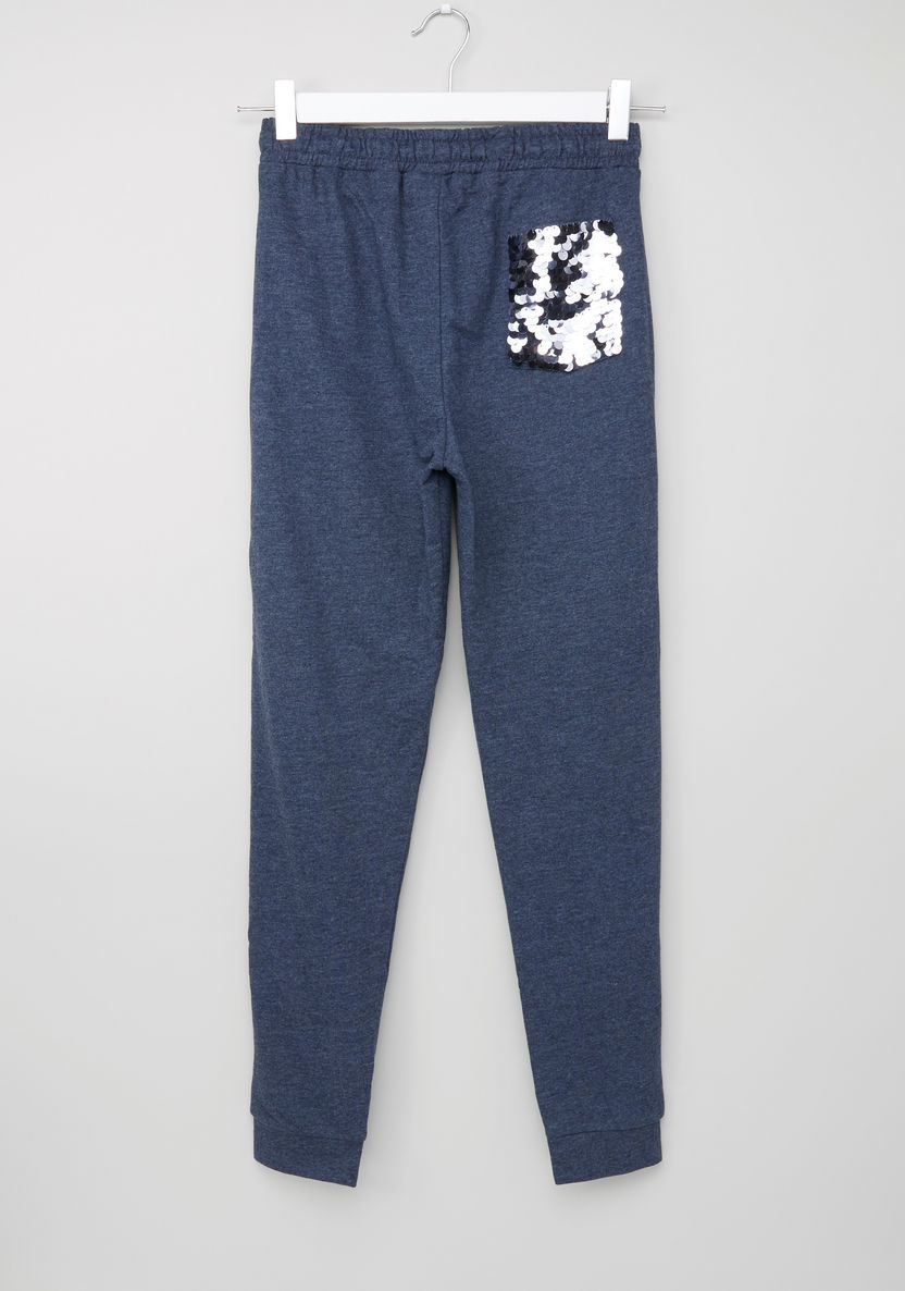 Juniors Joggers with Sequined Pocket Detail-Bottoms-image-2