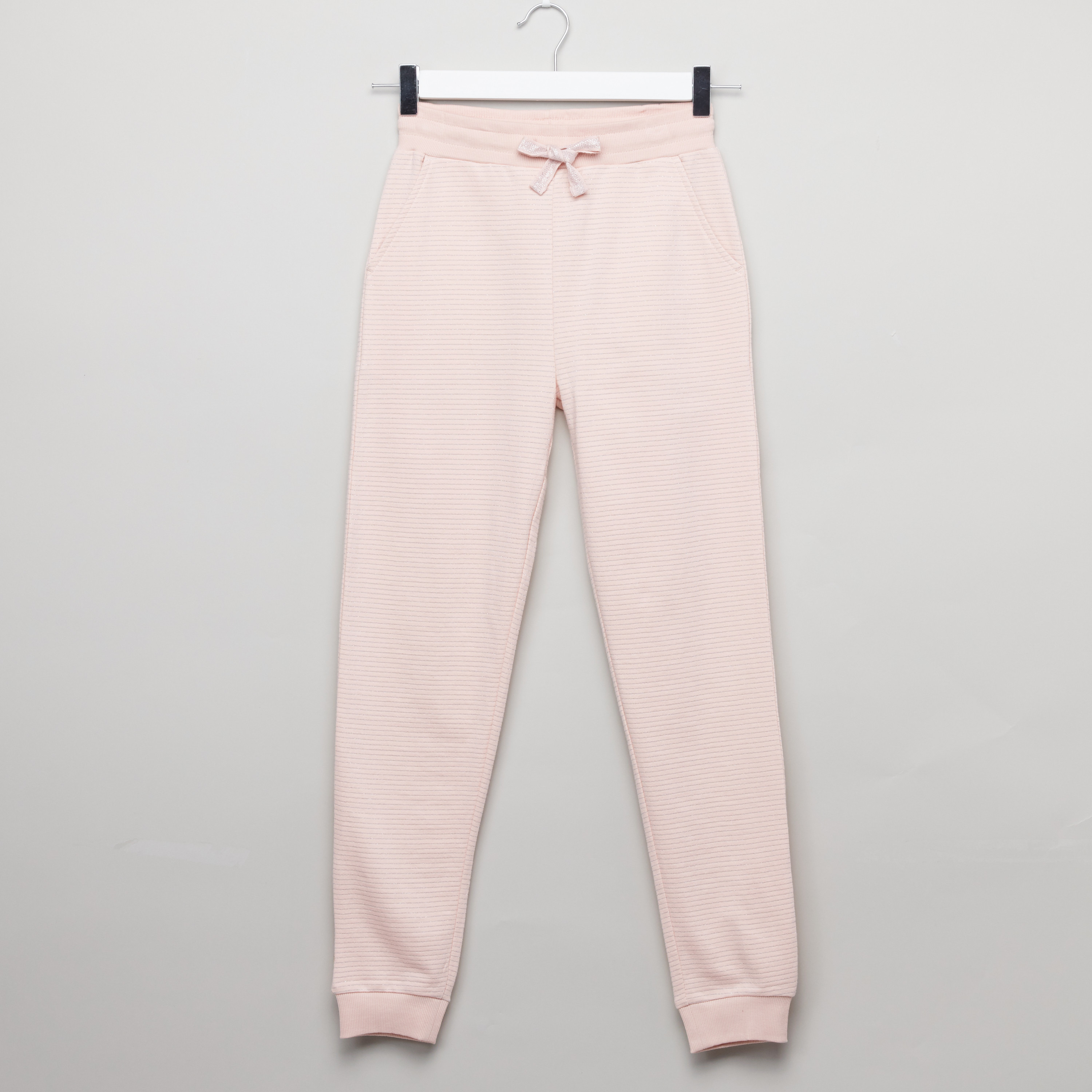 Juniors Striped Joggers with Pocket Detail and Elasticised Waistband-girls-clothing-bottoms-joggersandtrackpants-image-1