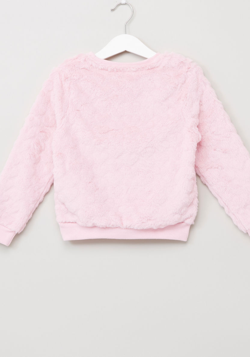 Plush Long Sleeves Sweatshirt-Blouses-image-2