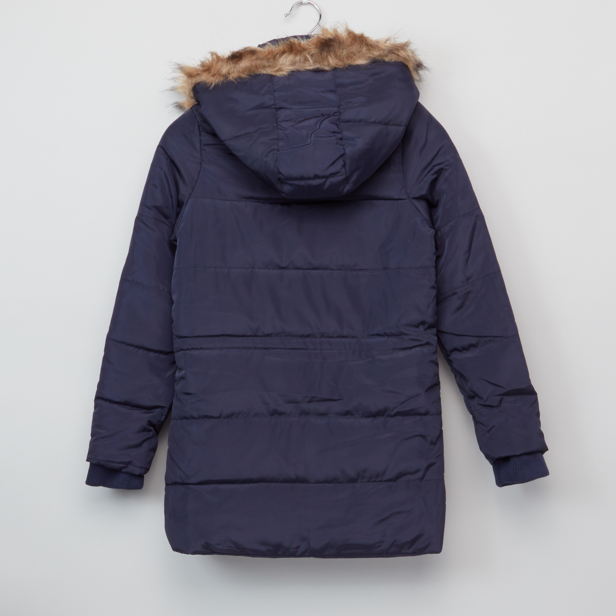 Posh Padded Long Sleeves Longline Jacket-girls-clothing-winterwear-jacketsandcoats-image-3