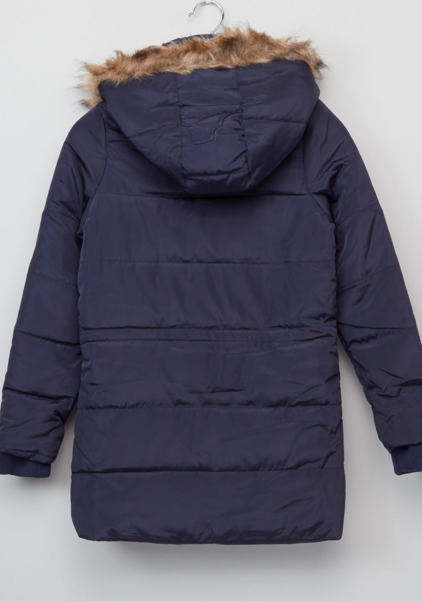 Posh Padded Long Sleeves Longline Jacket-Coats and Jackets-image-2
