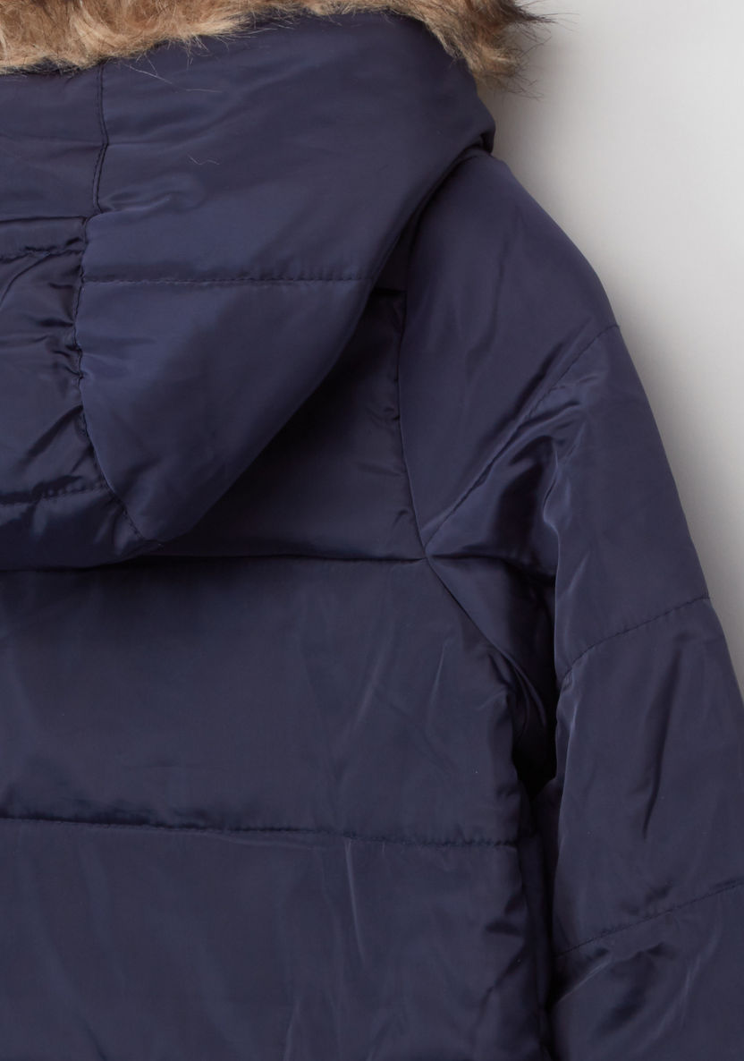 Posh Padded Long Sleeves Longline Jacket-Coats and Jackets-image-3