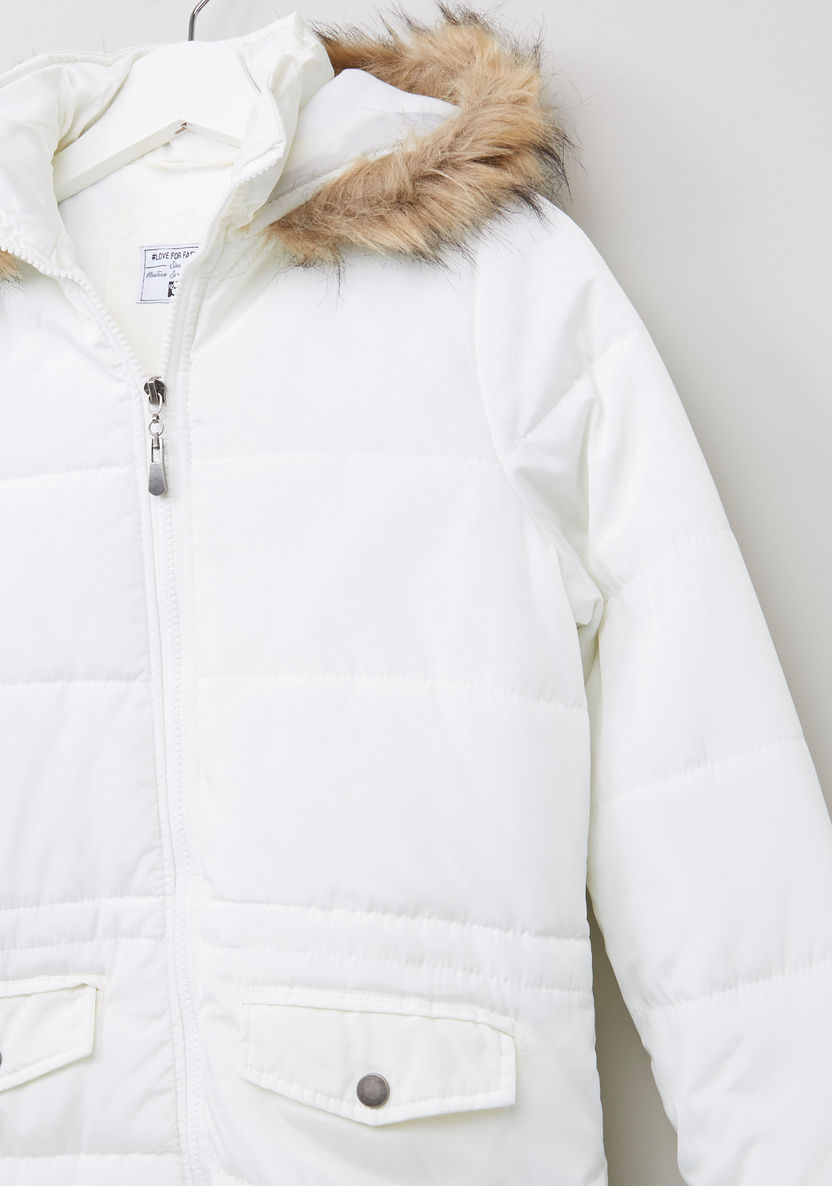 Posh Padded Long Sleeves Longline Jacket-Coats and Jackets-image-1