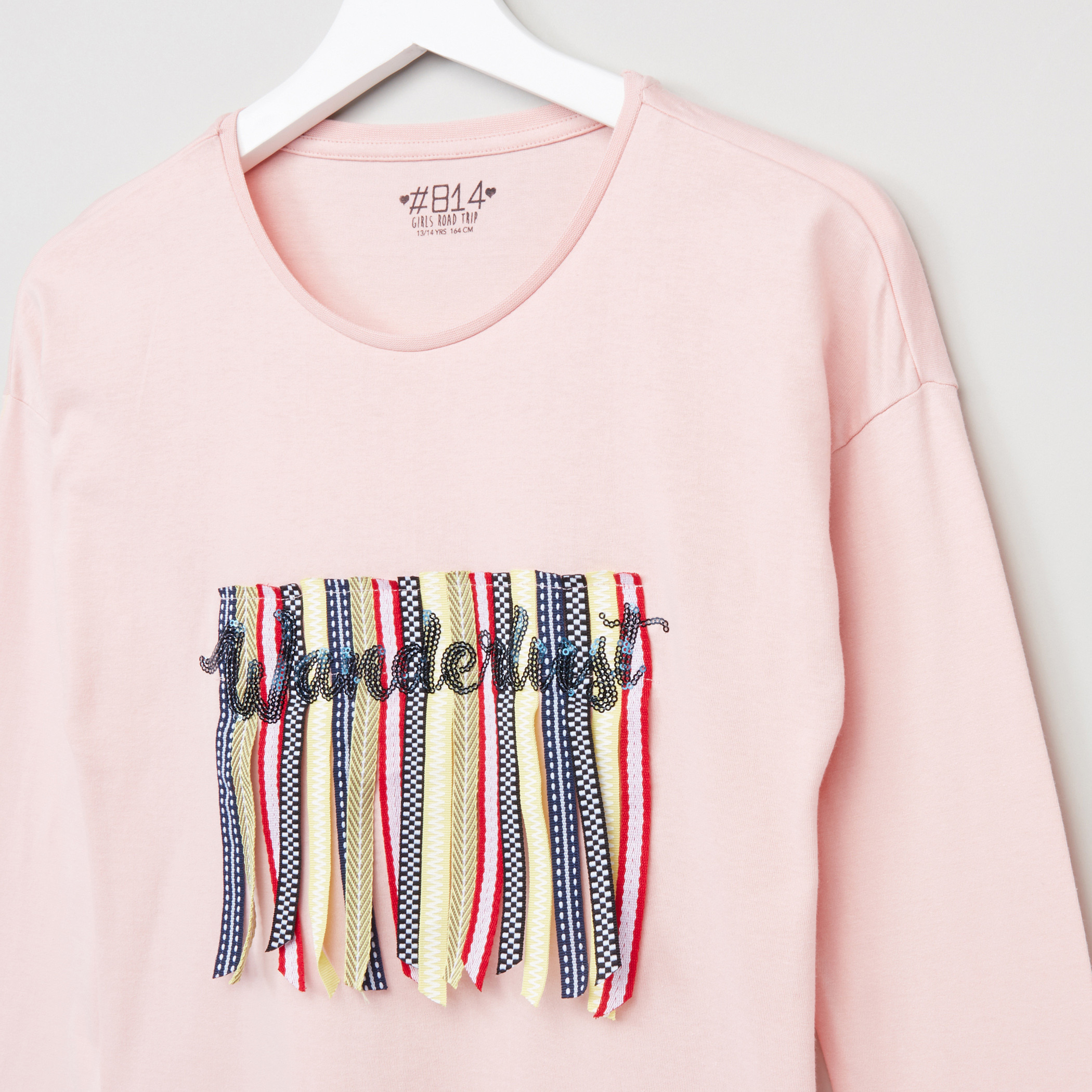 Posh Wanderlust Ribbon T-Shirt-girls-clothing-schoolwear-tshirts-image-2