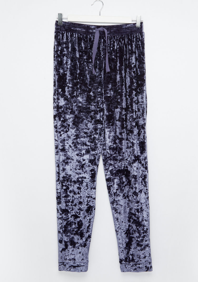 Posh Textured Pants with Drawstring-Pants-image-0