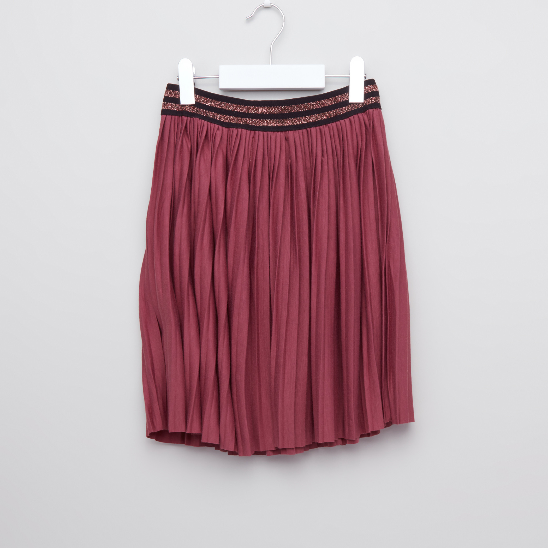 Posh Pleated Skirt with Elasticised Waistband-girls-clothing-bottoms-skirts-image-1