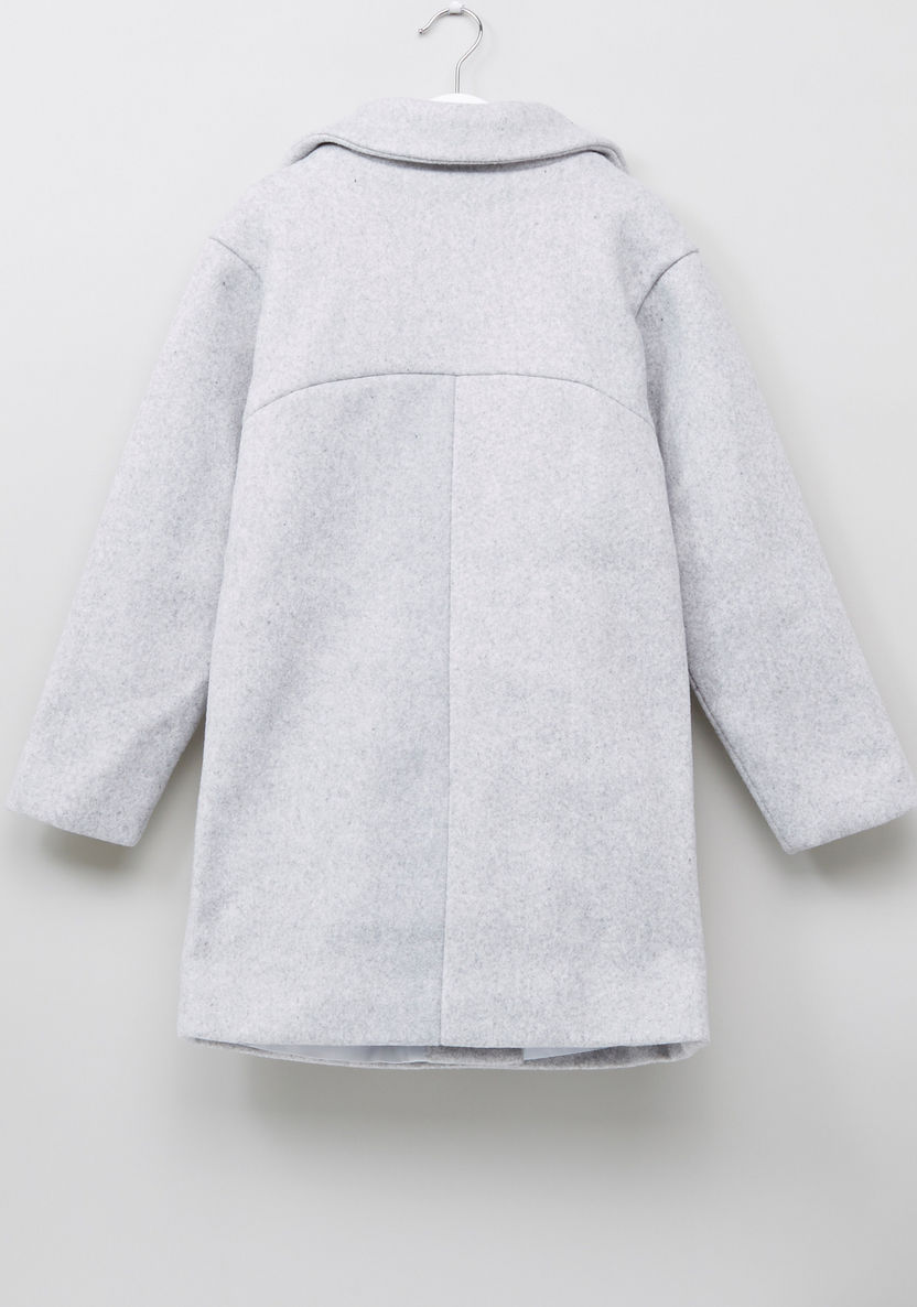 Posh Long Sleeves Longline Jacket-Coats and Jackets-image-2