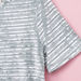 Striped Round Neck Short Sleeves Tunic-Blouses-thumbnail-1