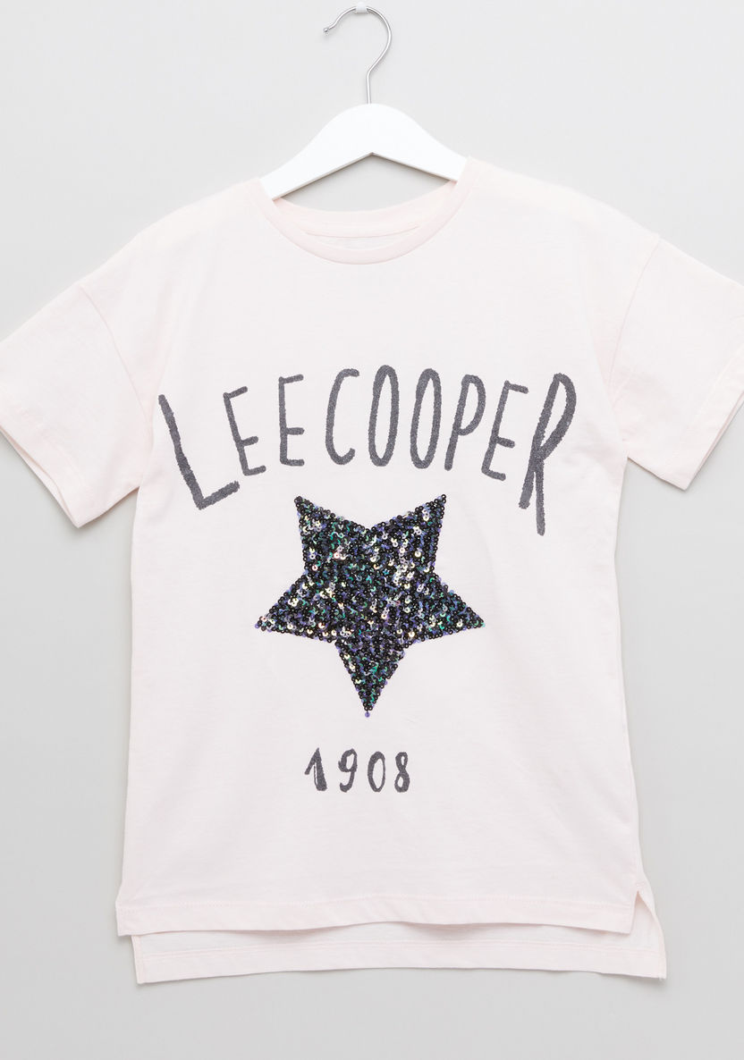 Lee Cooper T-shirt with Glitter-T Shirts-image-0