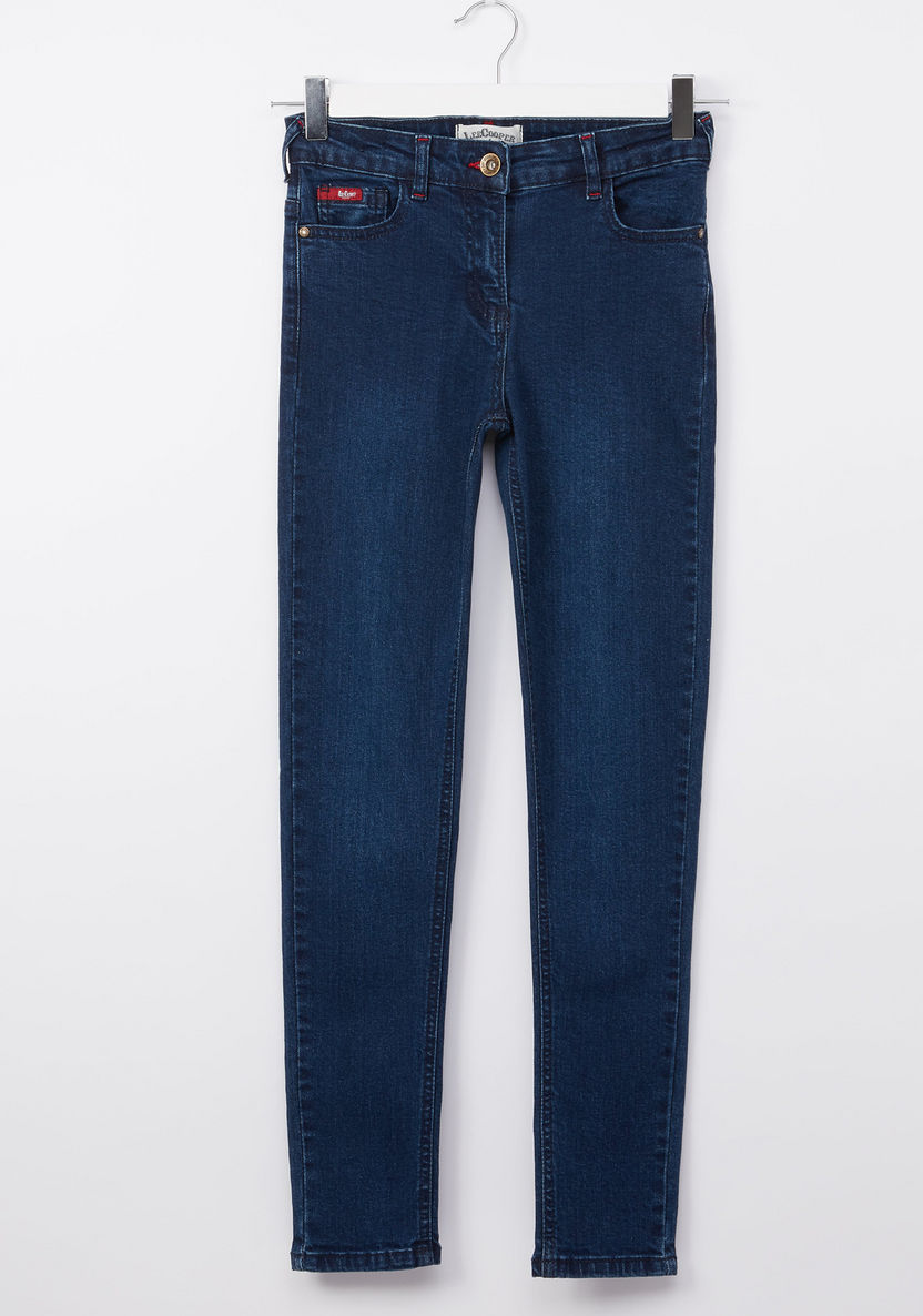 Lee Cooper Full Length Jeans with Button Closure and Pocket Detail-Jeans and Jeggings-image-0