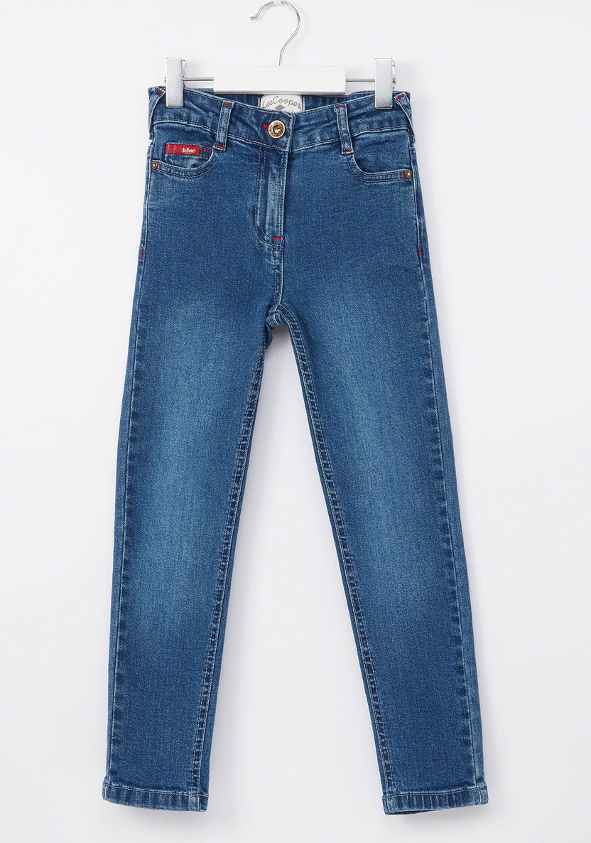 Lee Cooper Full Length Jeans with Button Closure and Pocket Detail-Jeans and Jeggings-image-0
