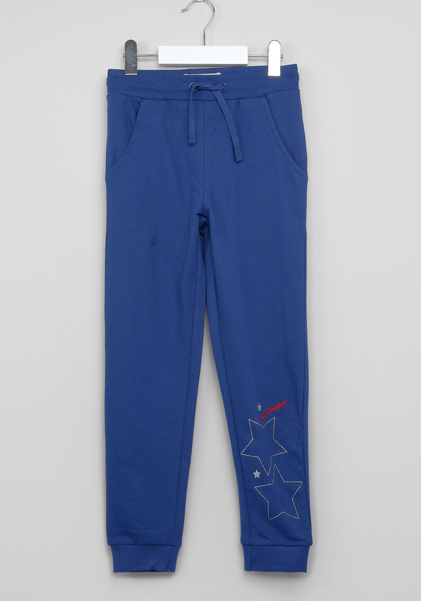 Lee Cooper Printed Jog Pants with Pocket Detail-Bottoms-image-0
