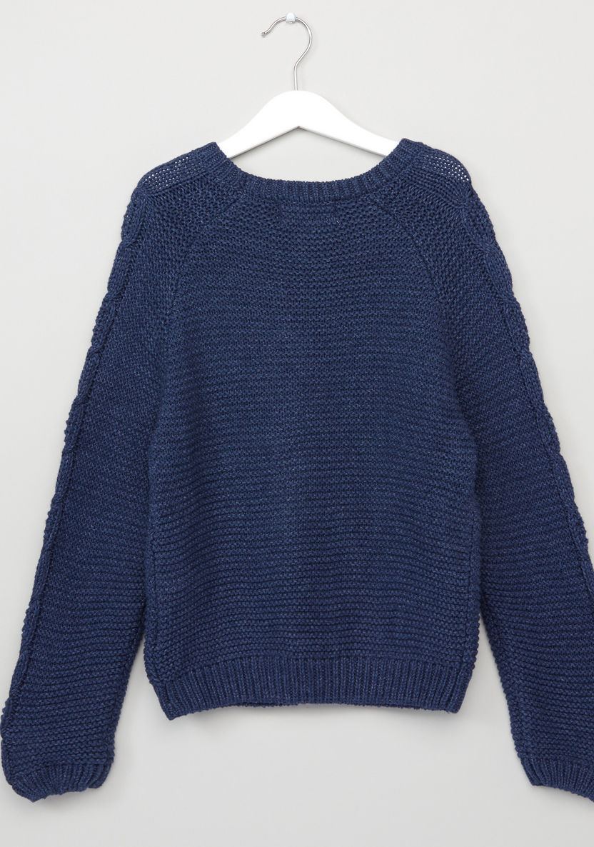 Lee Cooper Textured Long Sleeves Sweater-Sweaters and Cardigans-image-2