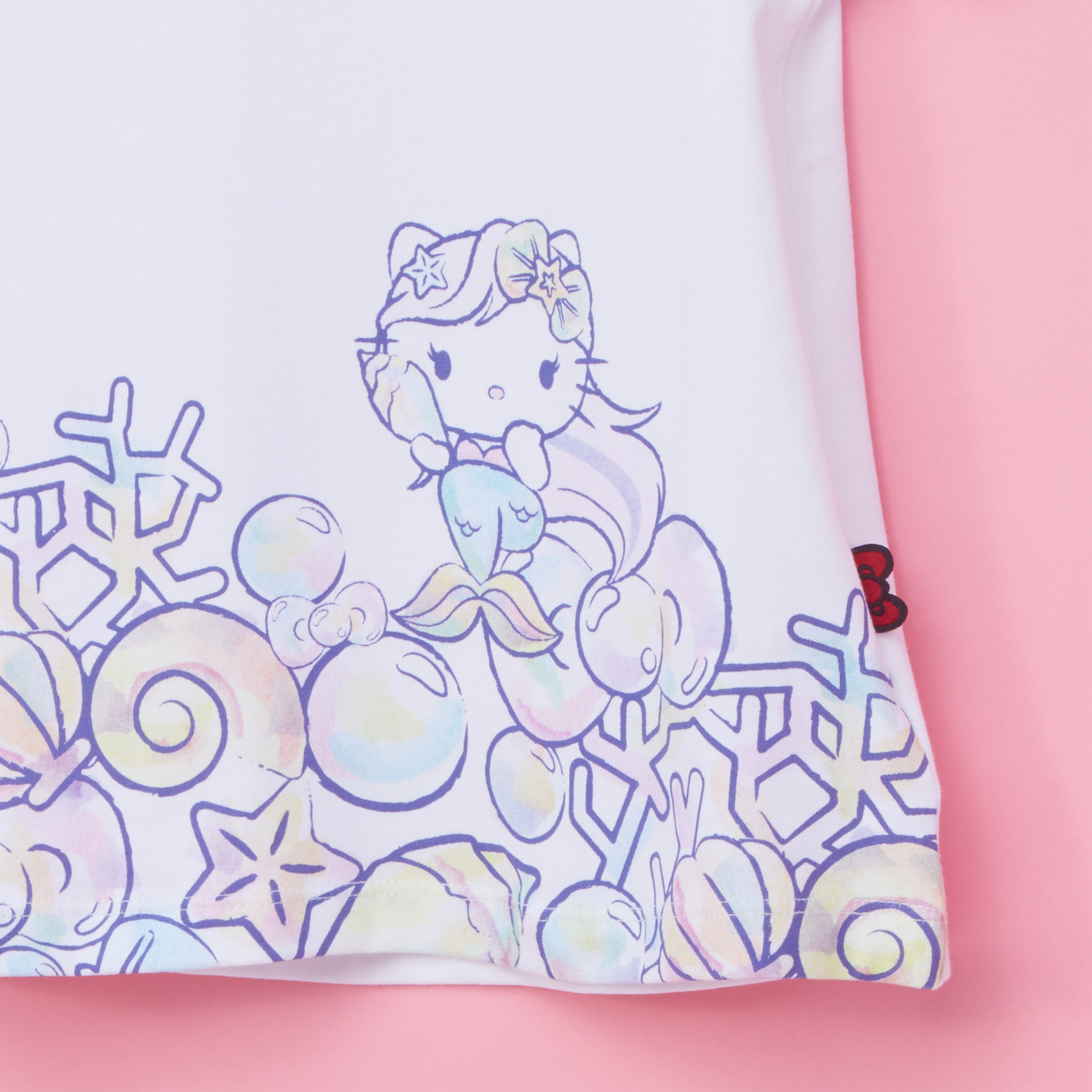 Hello Kitty Printed Round Neck T-Shirt-girls-clothing-schoolwear-tshirts-image-2