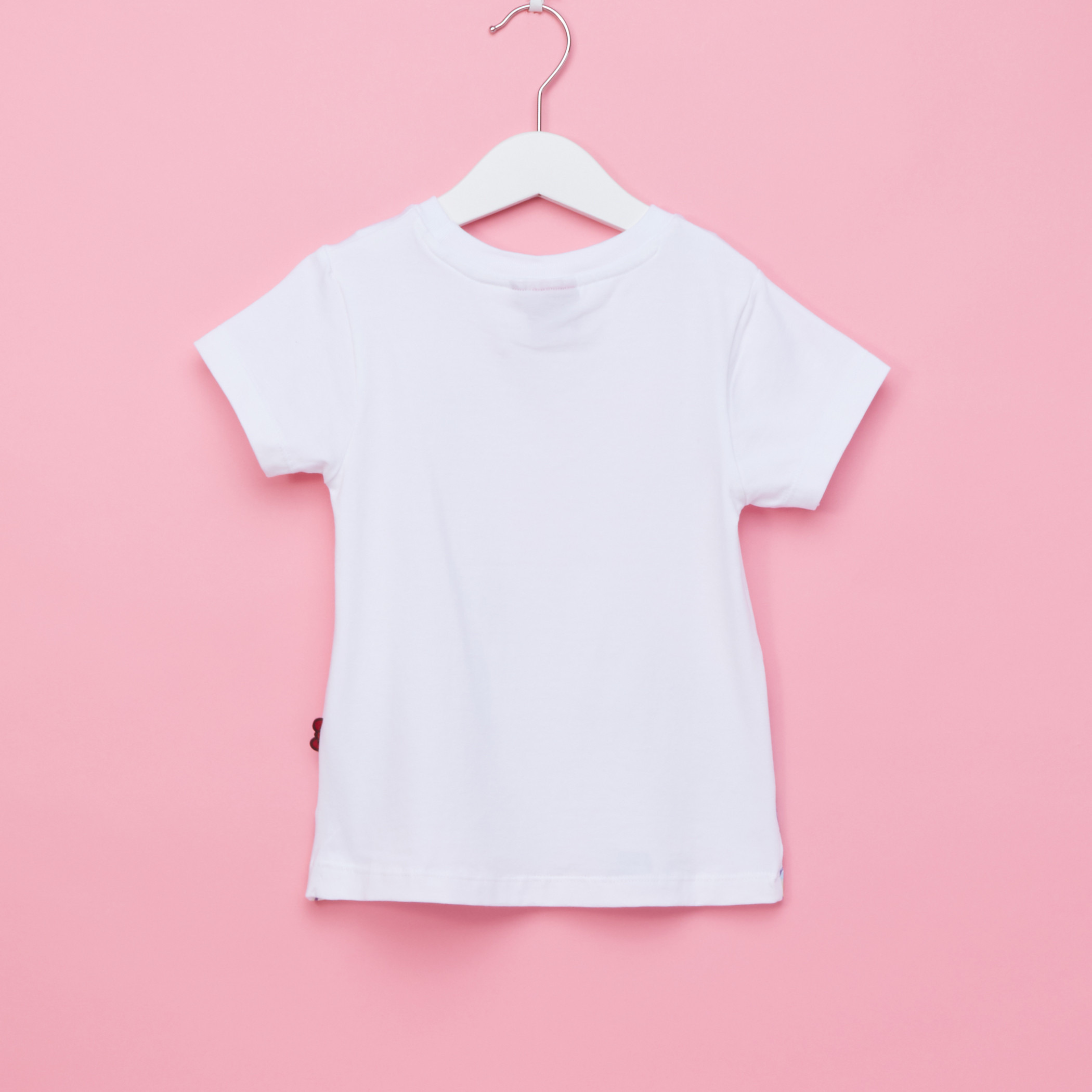 Hello Kitty Printed Round Neck T-Shirt-girls-clothing-schoolwear-tshirts-image-3