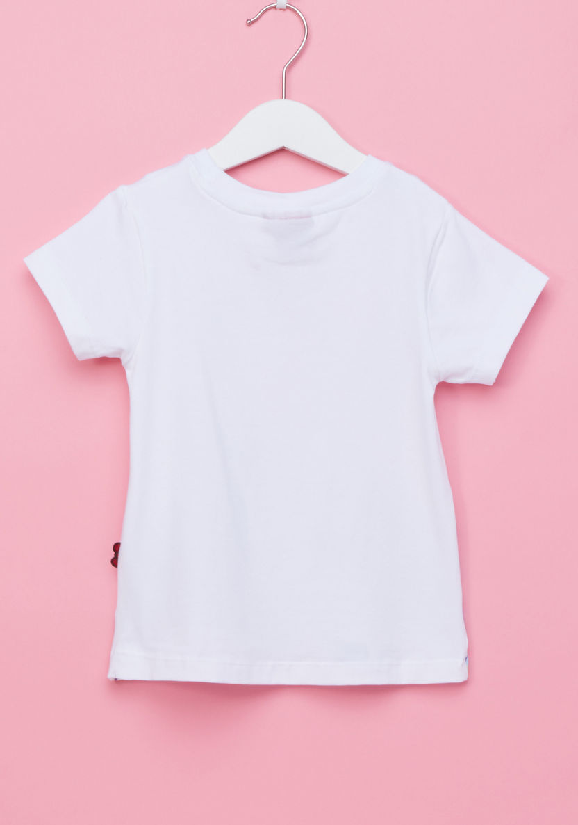 Hello Kitty Printed Round Neck T-shirt-T Shirts-image-2