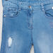Hello Kitty Distressed Jeans with Button Closure and Pocket Detail-Jeans and Jeggings-thumbnail-2