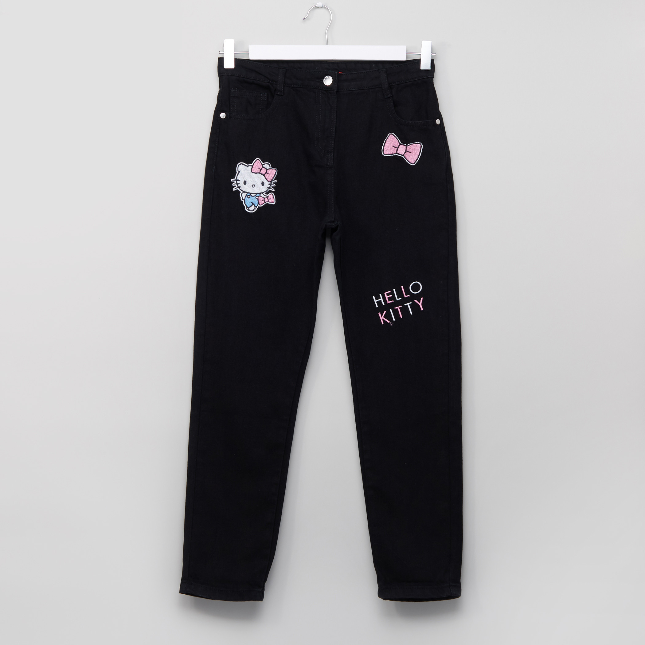 بنطلون جينز بوي فريند بتزيينات هالو كيتي -girls-clothing-bottoms-jeansandjeggings-image-1