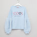 Hello Kitty Slogan Printed Sweat Top with Fur Sleeves-Sweaters and Cardigans-thumbnail-0