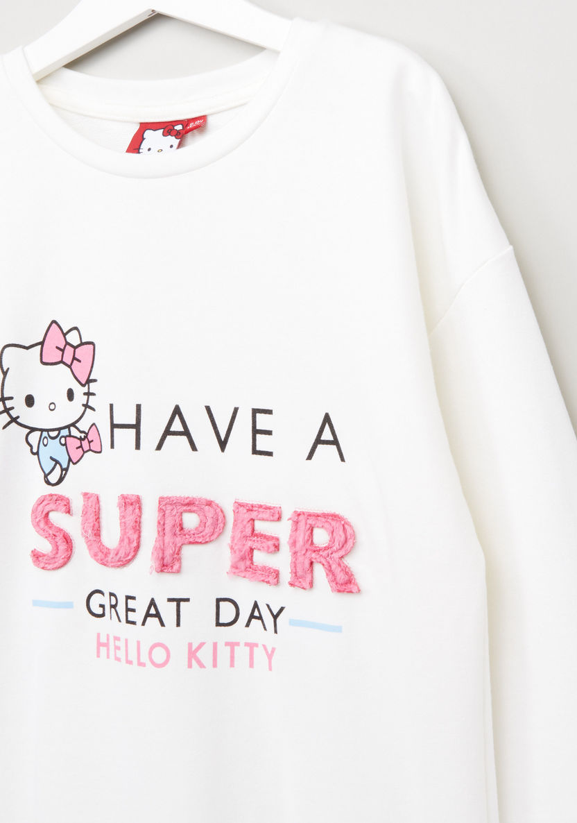 Hello Kitty Printed Long Sleeves Pullover-Sweaters and Cardigans-image-1