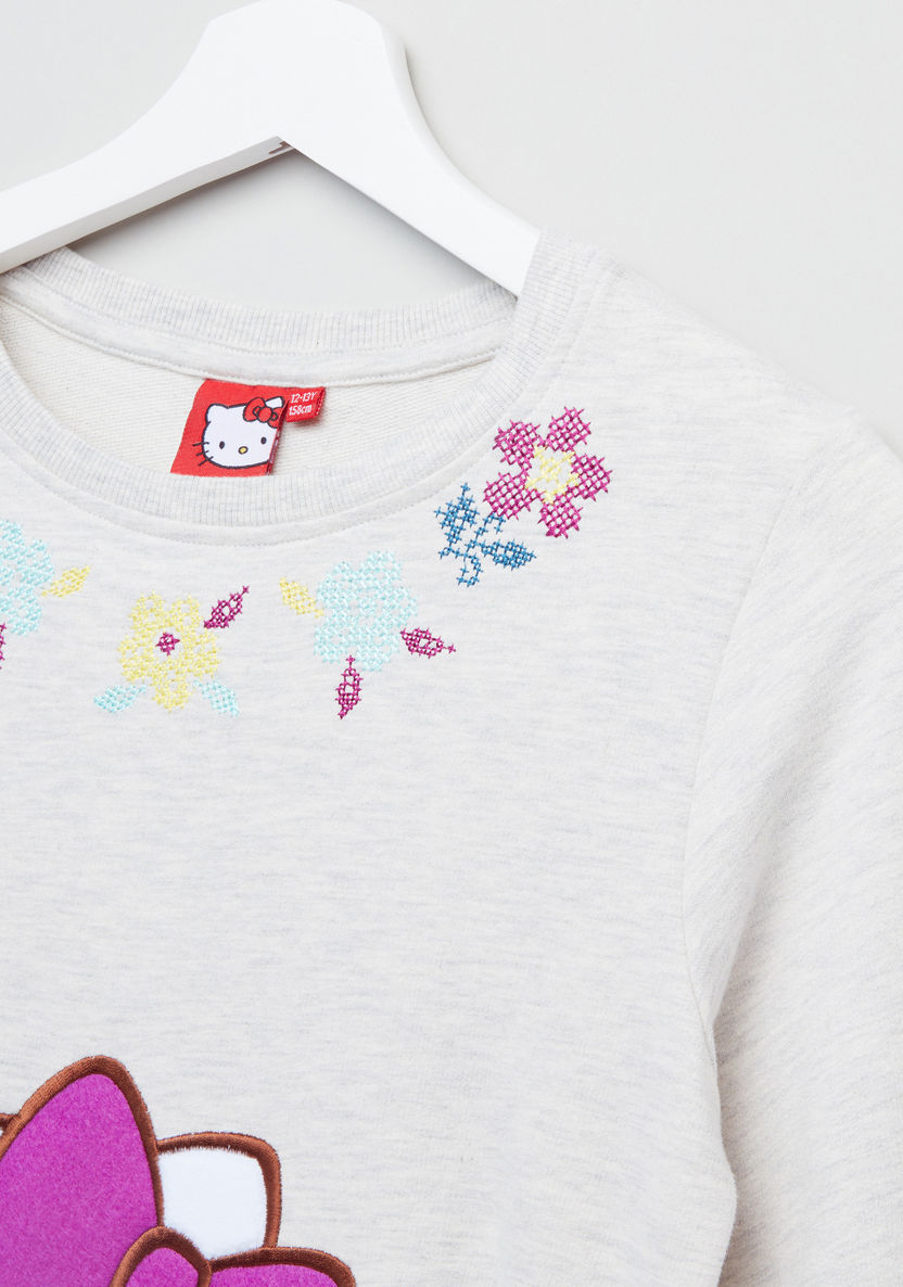 Hello Kitty Embroidered Long Sleeves Pullover-Sweaters and Cardigans-image-1