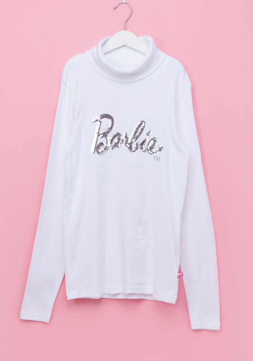 Barbie Sequin Turtleneck T-shirt-T Shirts-image-0