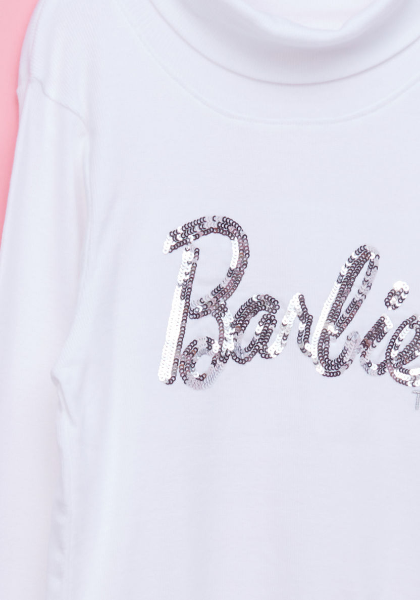 Barbie Sequin Turtleneck T-shirt-T Shirts-image-1