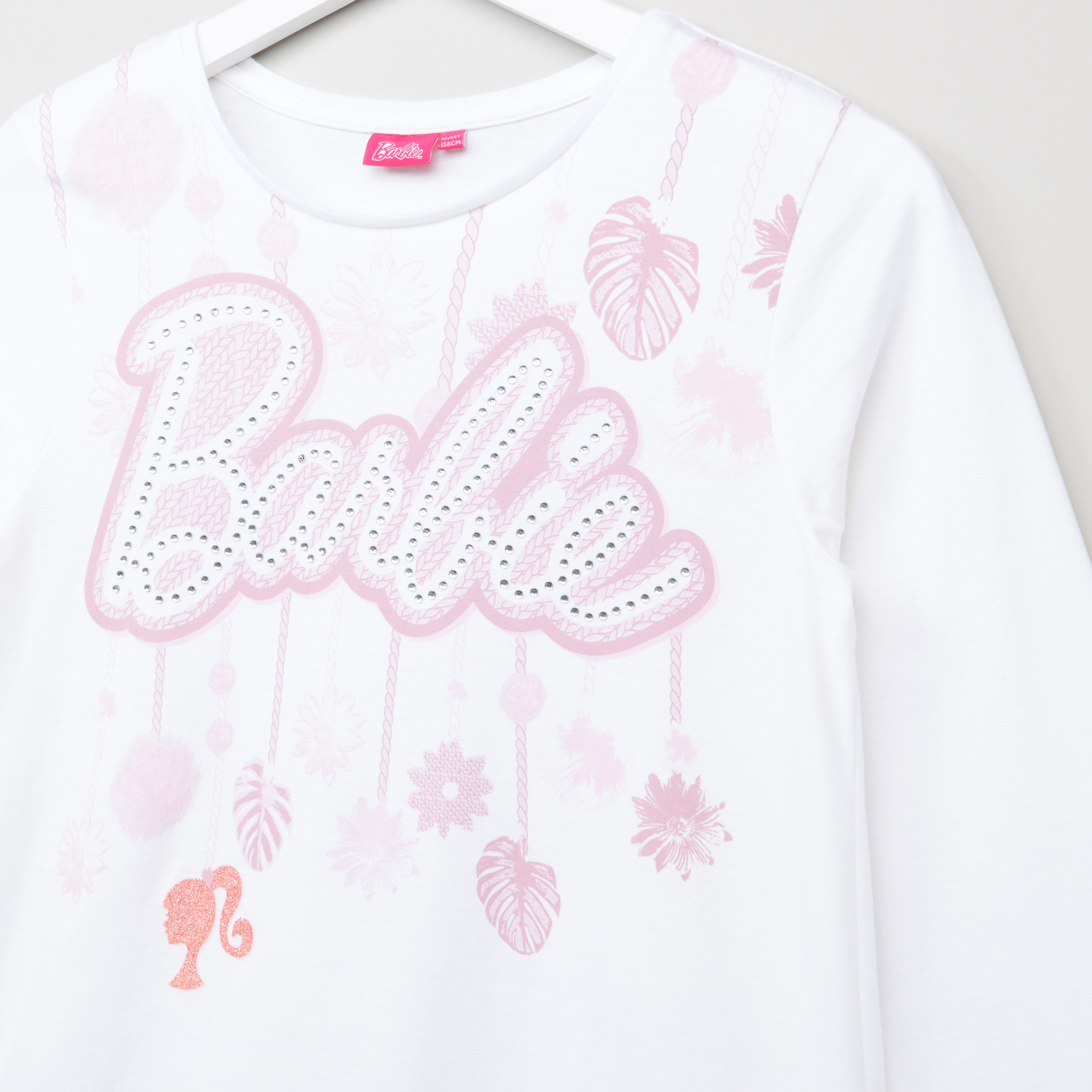 Barbie Slogan T-Shirt-girls-clothing-schoolwear-tshirts-image-2