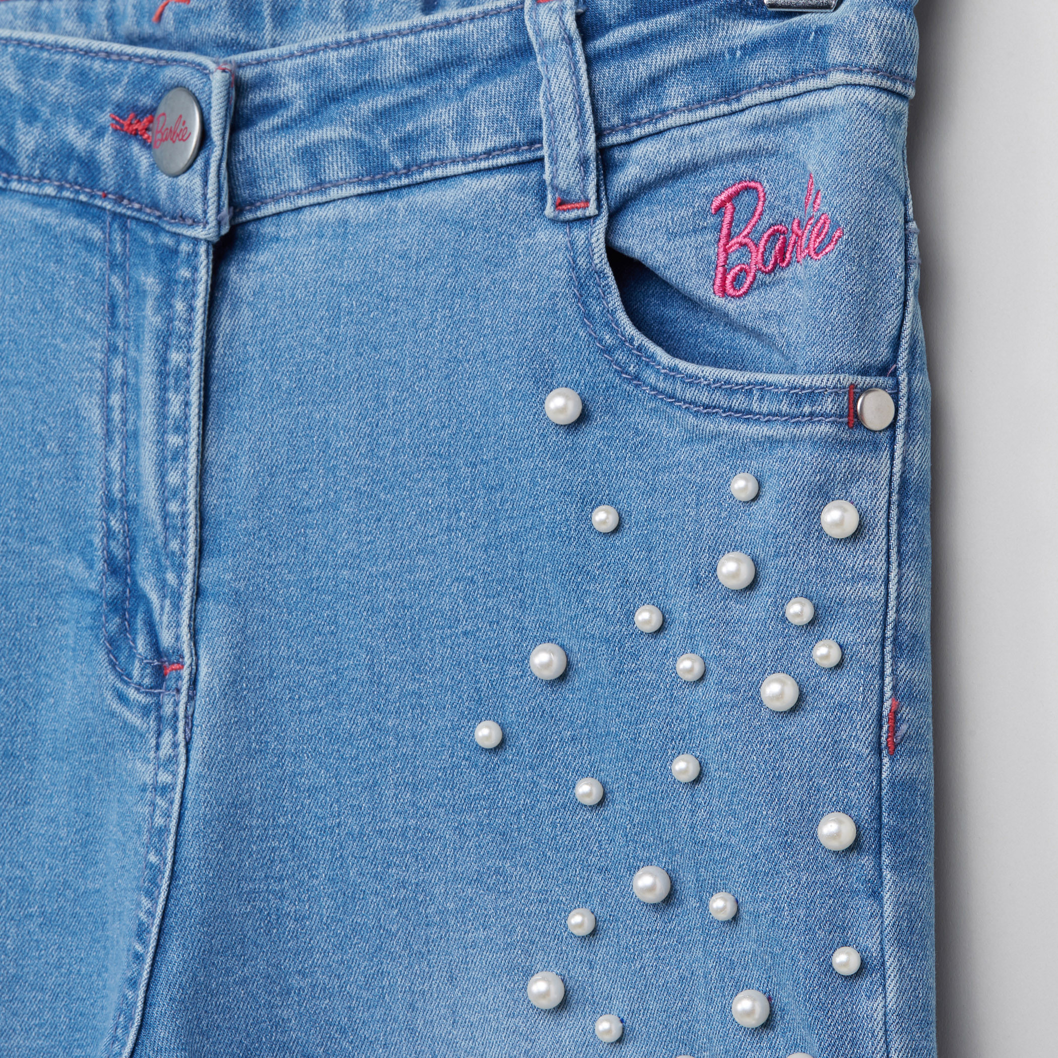 Barbie Skinny Jeans with Pearl Embroidery-girls-clothing-bottoms-jeansandjeggings-image-2