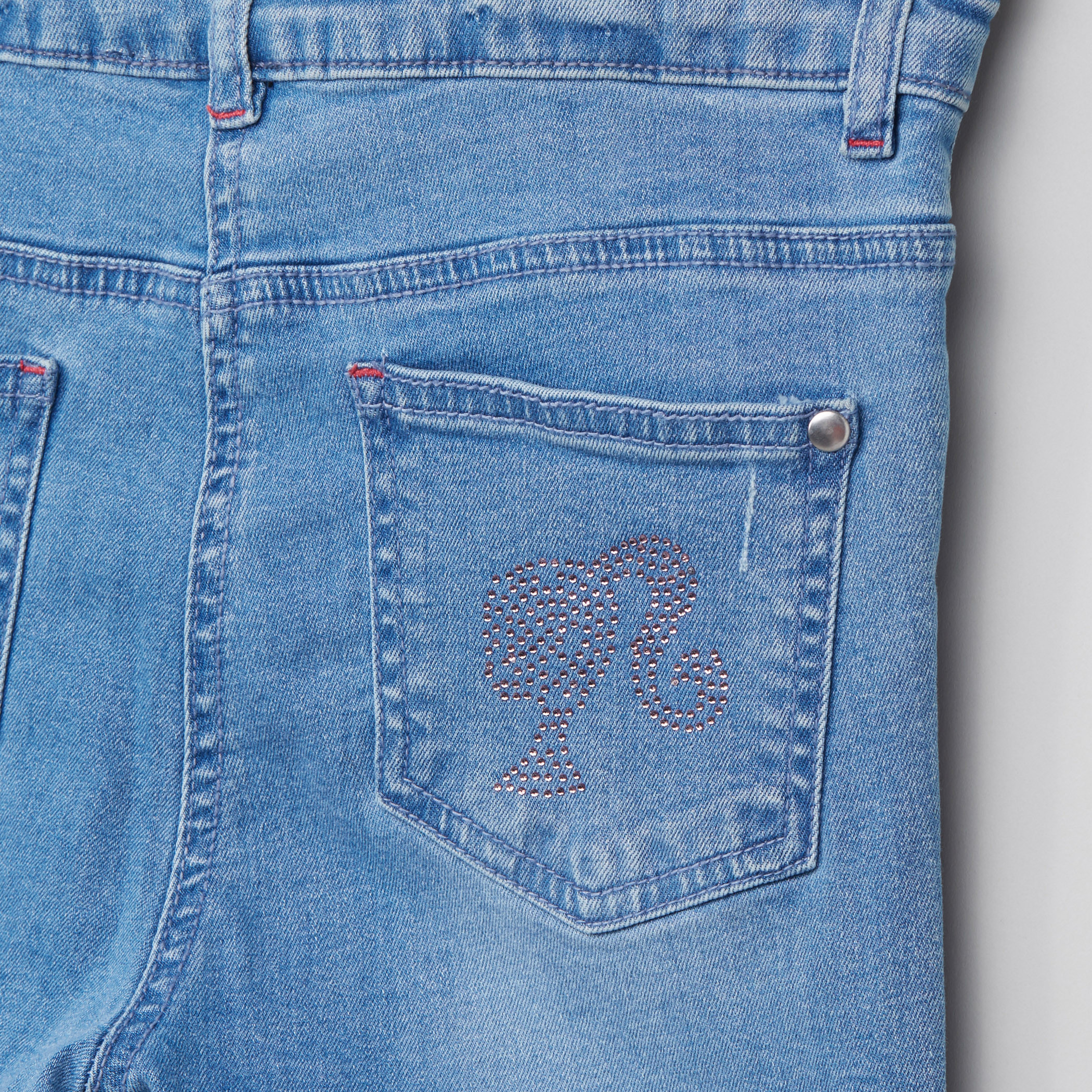 Barbie Skinny Jeans with Pearl Embroidery-girls-clothing-bottoms-jeansandjeggings-image-4
