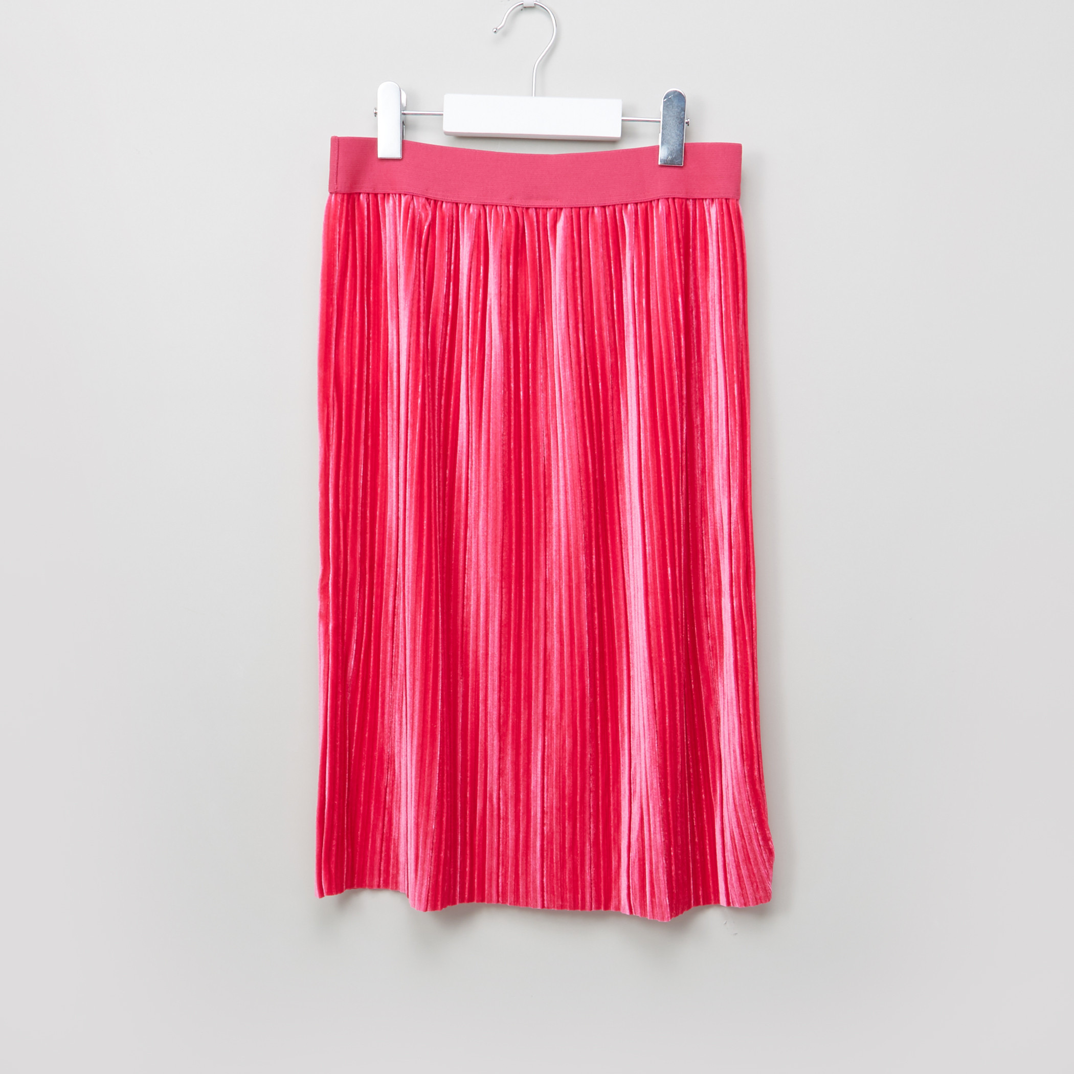 Embroidered pleated skirt best sale