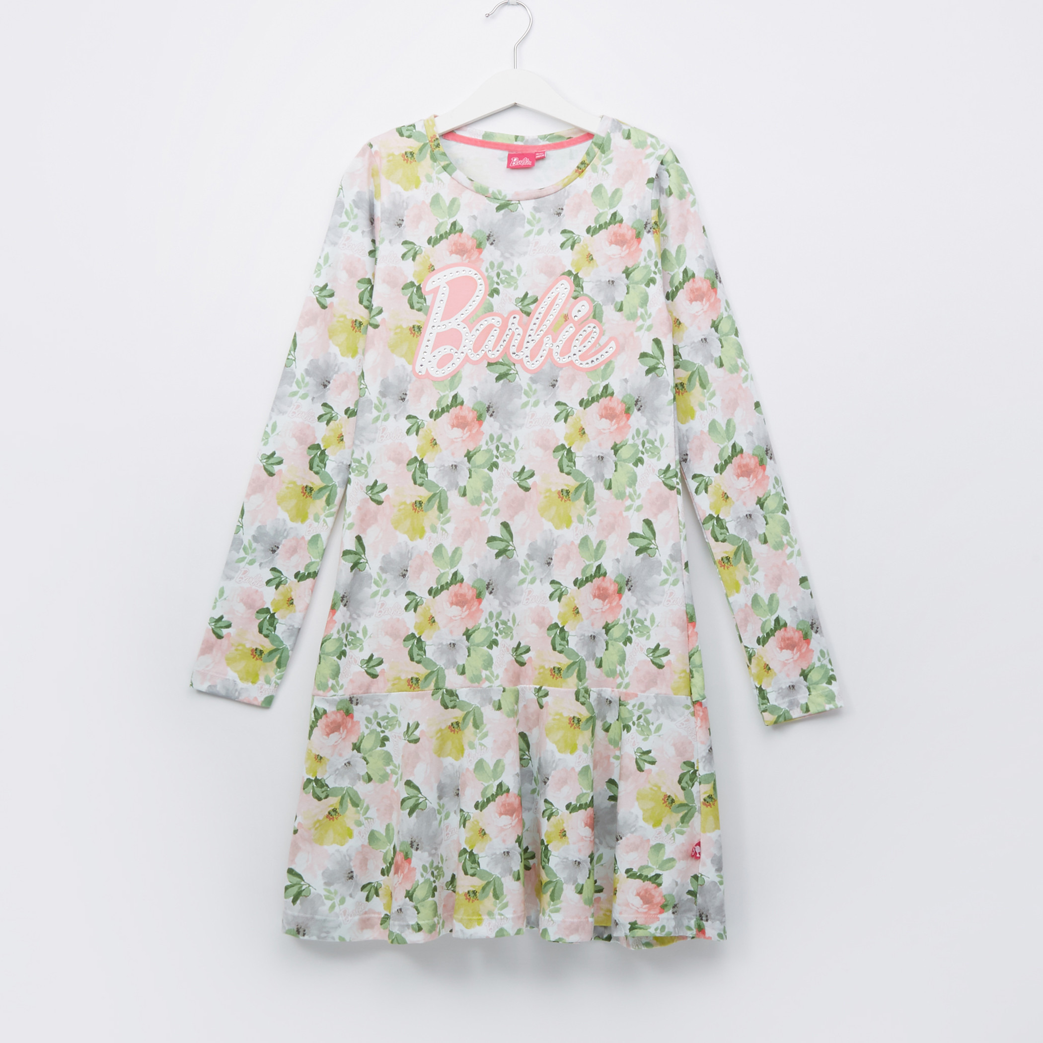 Barbie Printed Jersey Tunic Dress-girls-clothing-dressesandjumpsuits-image-1