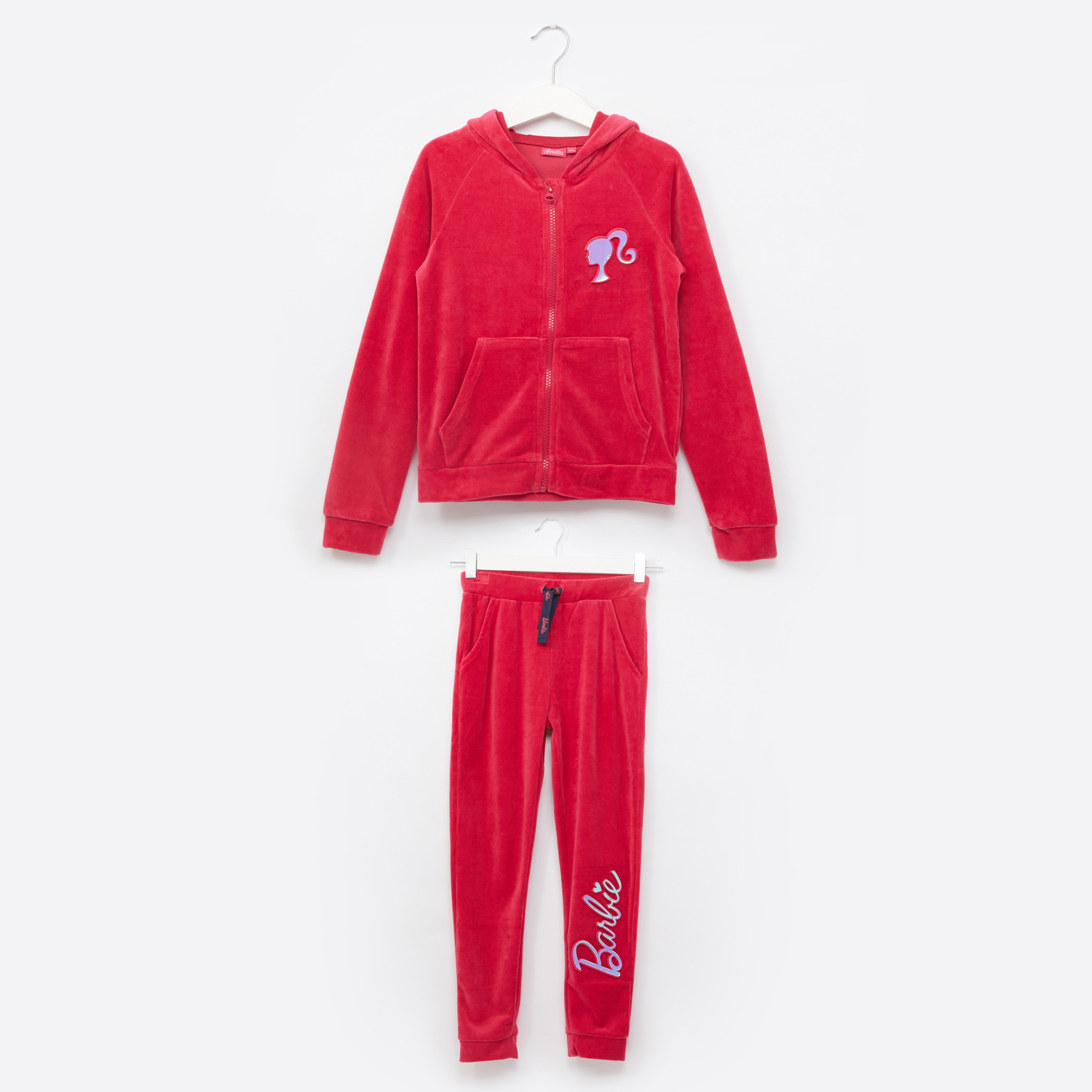 Barbie Applique Detail Jacket with Jog Pants-girls-clothing-setsandcoords-image-1
