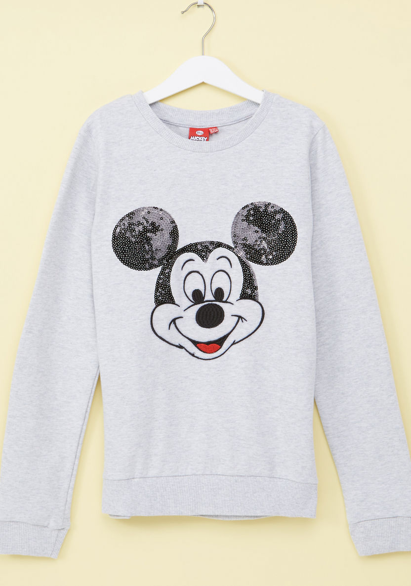 Mickey Mouse Sequin Detail Sweatshirt-Sweaters and Cardigans-image-0