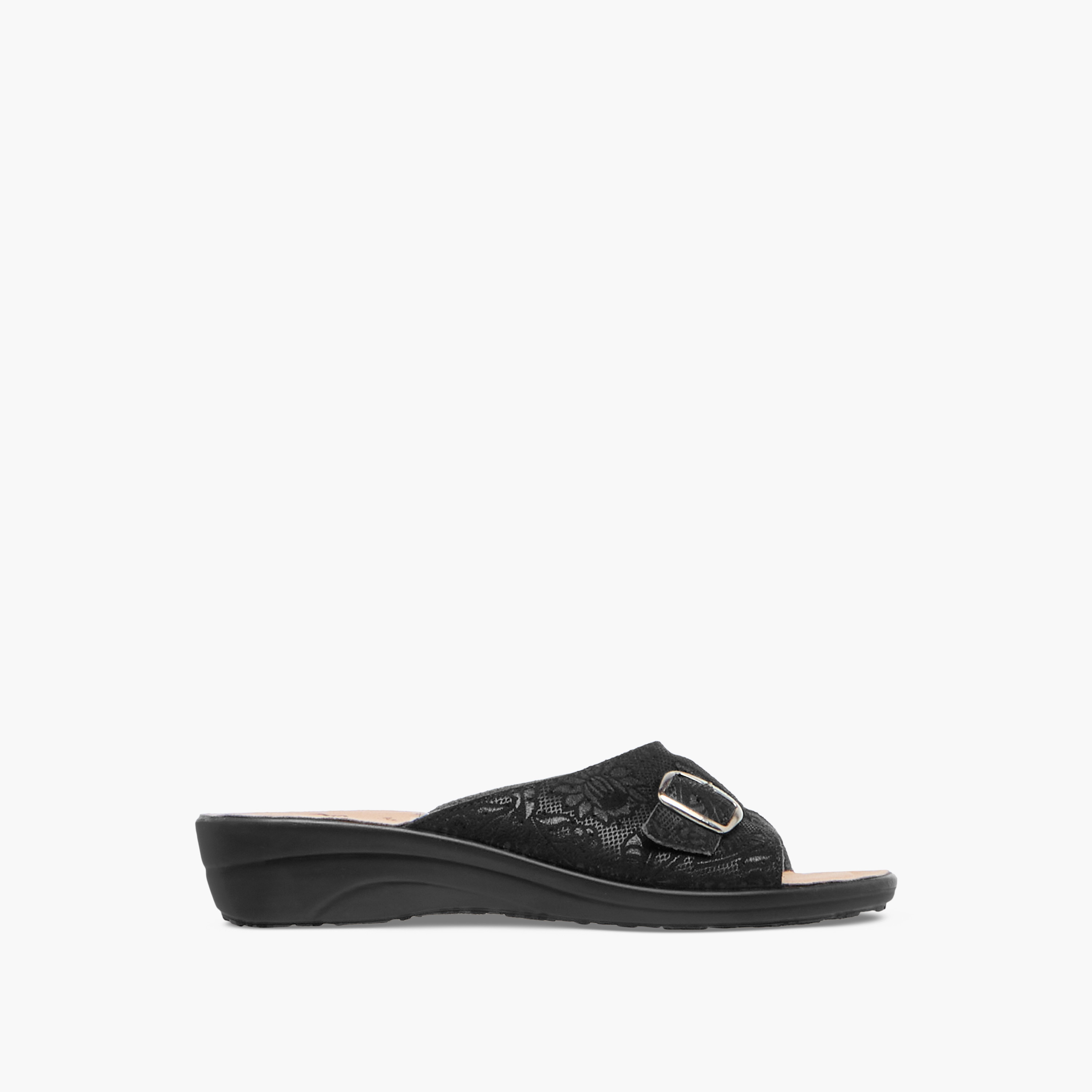 FlyFlot Buckle Accent Slip-On Comfort Sandals with Wedge Heels-women-shoes-sandals-heeled-image-3