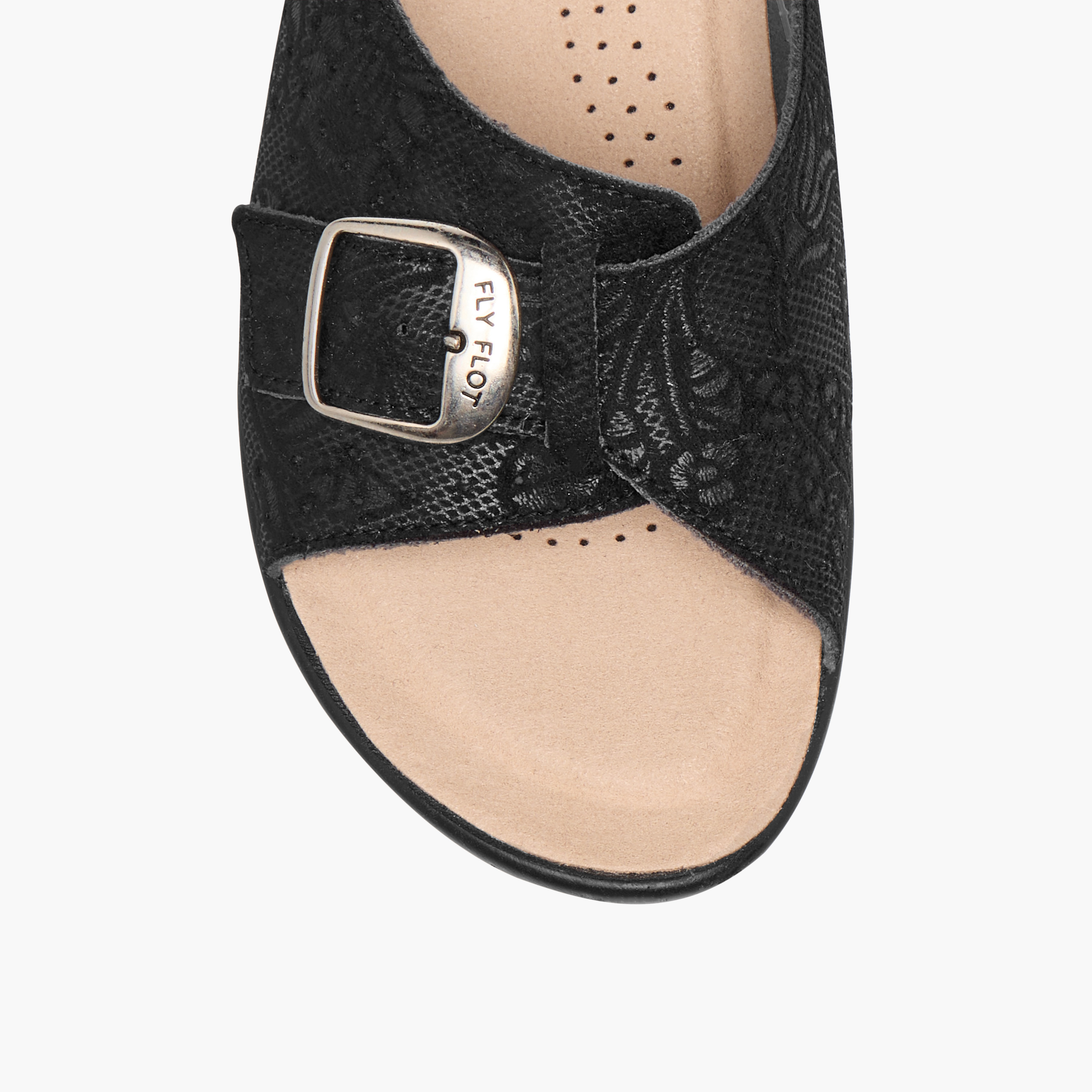 FlyFlot Buckle Accent Slip-On Comfort Sandals with Wedge Heels-women-shoes-sandals-heeled-image-4