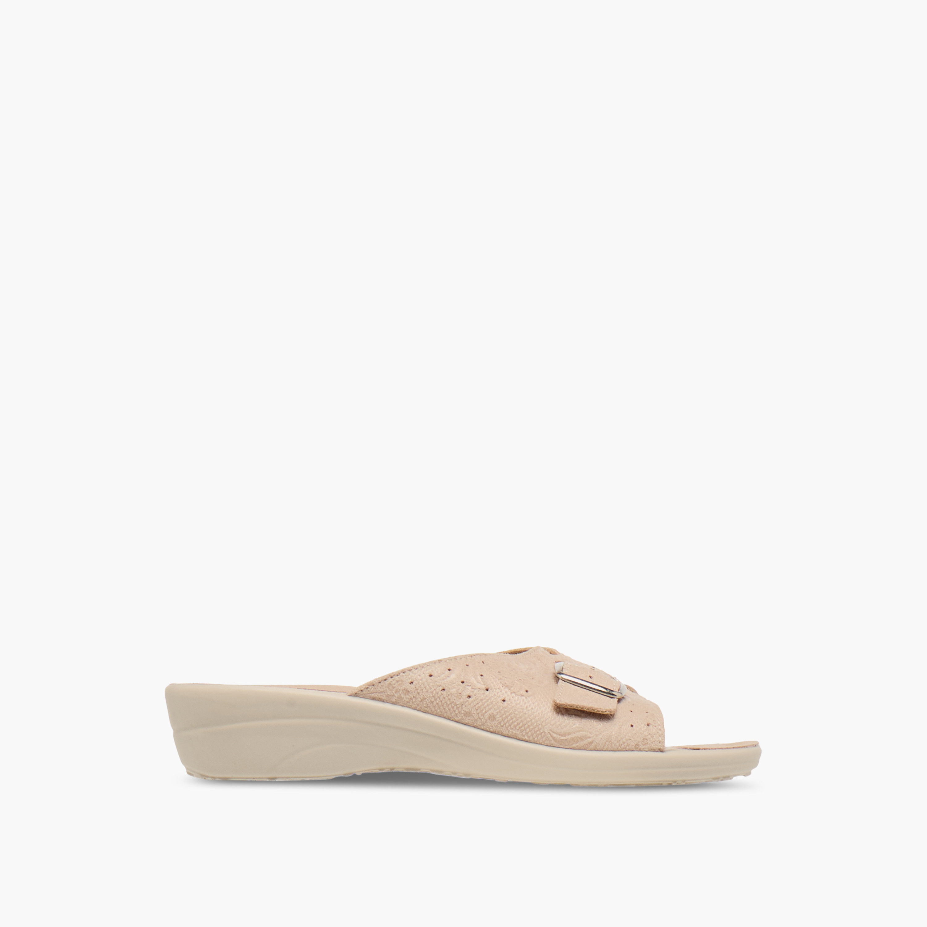 FlyFlot Perforated Slip-On Comfort Sandals with Wedge Heels-women-shoes-sandals-heeled-image-3