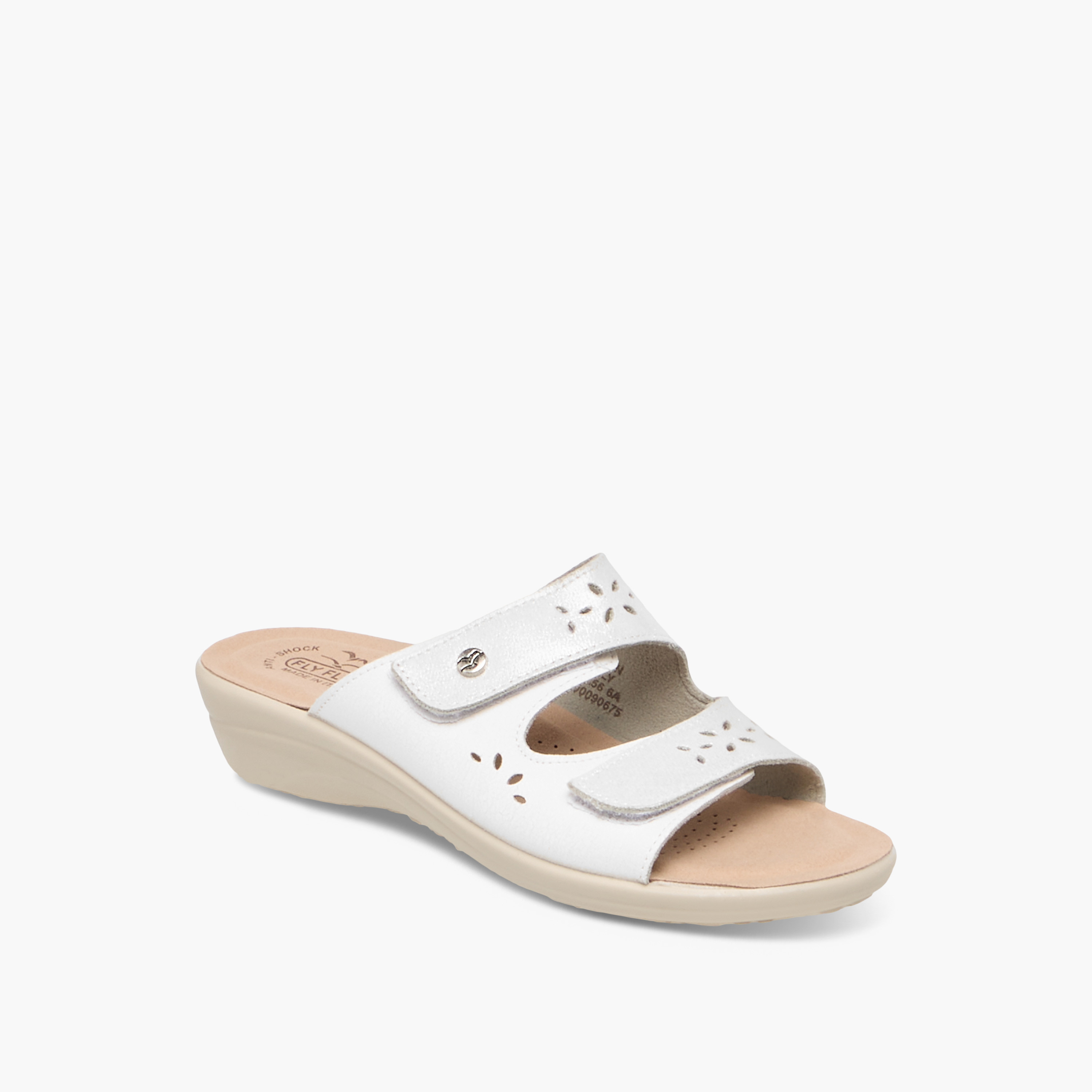 FlyFlot Cutout Detail Slip-On Comfort Sandals with Wedge Heels-women-shoes-sandals-heeled-image-2
