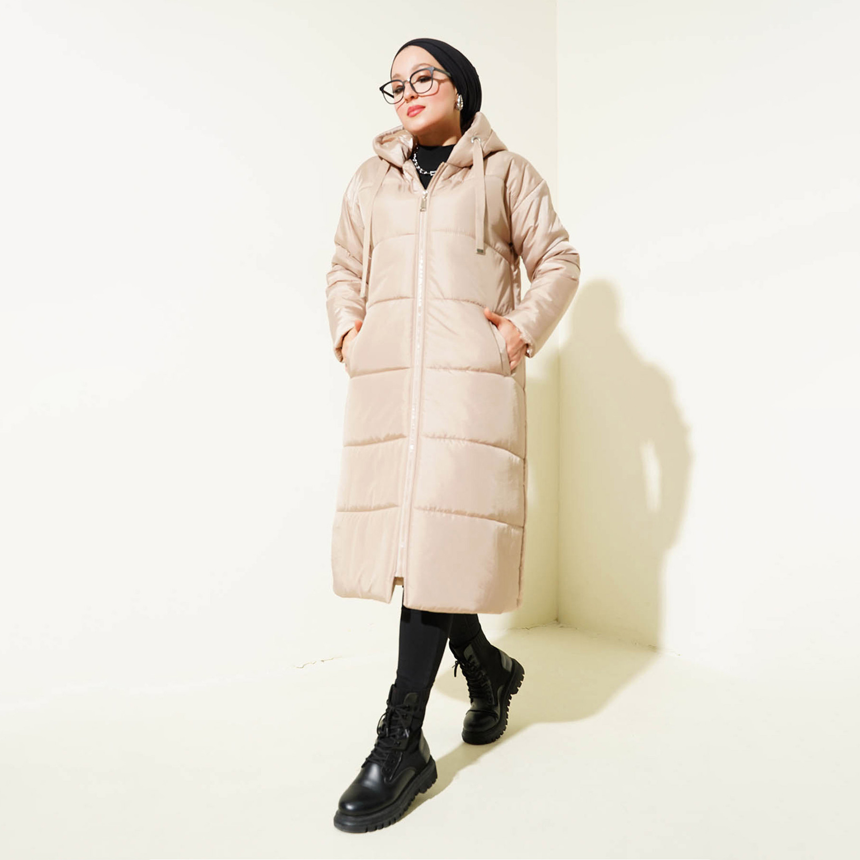 Bigdart Hooded Neck Women's Puffer Jacket with Hijab-women-clothing-coatsandjackets-jackets-image-2