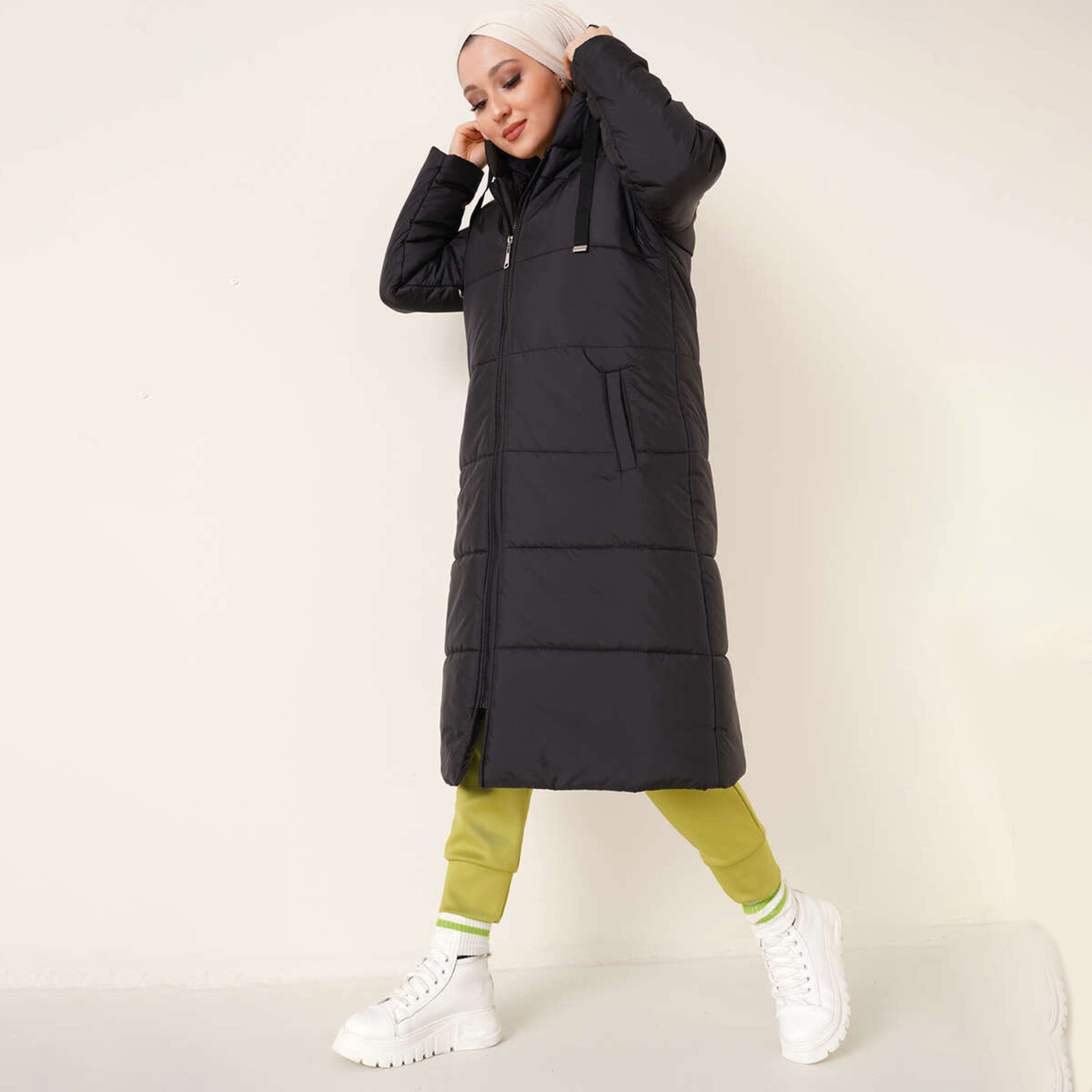 جاكيت منفوخ نسائي بقلنسوة مع حجاب من بيجدارت-women-clothing-coatsandjackets-jackets-image-5