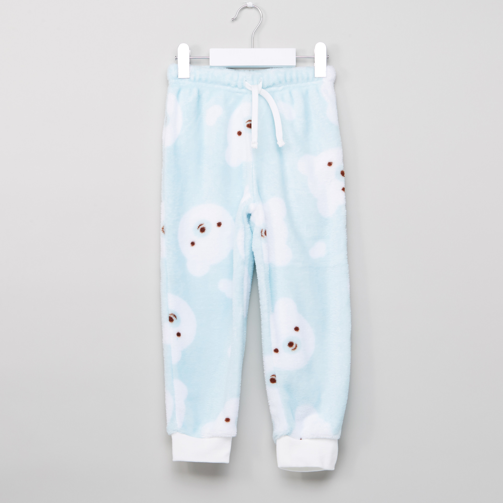 Juniors Bear Face Fleece Pyjama Set-boys-clothing-setsandcoords-image-4