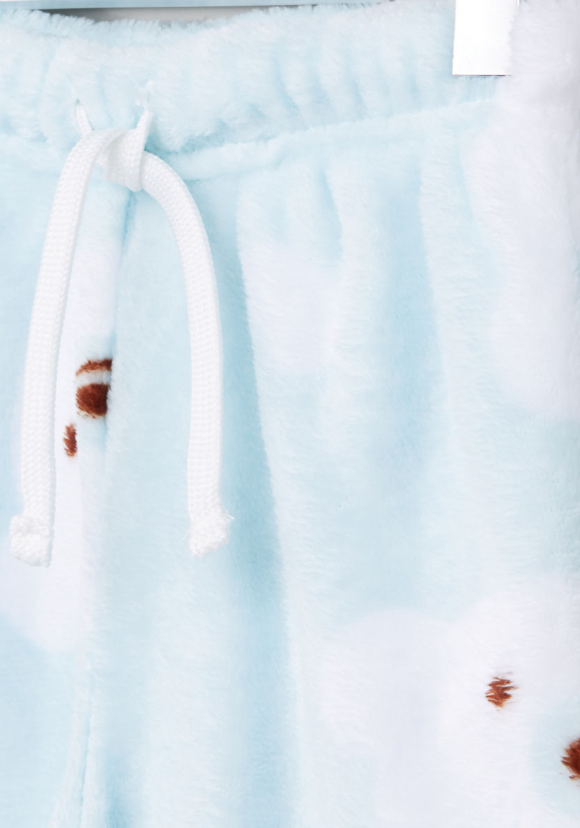 Juniors Bear Face Fleece Pyjama Set-Clothes Sets-image-4