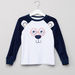 Juniors Bear Face Velour Pyjama Set-Clothes Sets-thumbnail-1