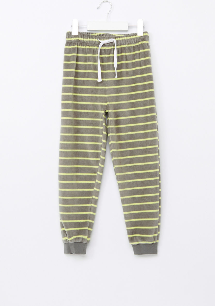 Juniors Rocket Detail T-shirt with Striped Jog Pants-Nightwear-image-3