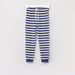 Juniors Embroidered T-shirt with Striped Jog Pants-Nightwear-thumbnail-2