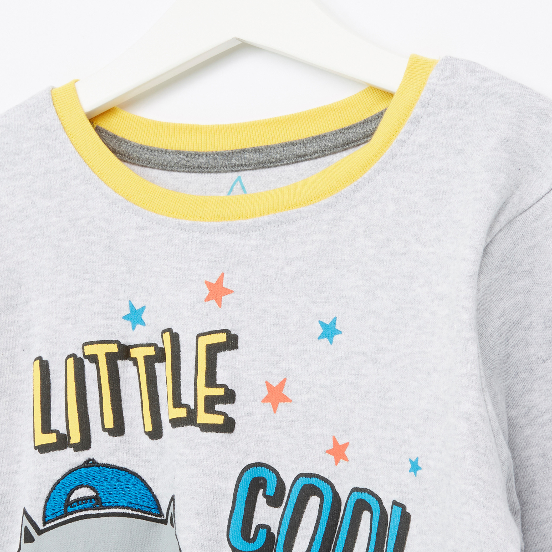 Juniors Little Adventure Printed T-Shirt with Jog Pants-boys-clothing-nightwear-image-3