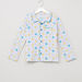 Juniors Bear Printed Long Sleeves Shirt and Pyjama Set-Nightwear-thumbnail-1