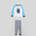 Juniors Applique Detail Raglan Sleeves T-shirt with Striped Jog Pants-Clothes Sets-thumbnail-1
