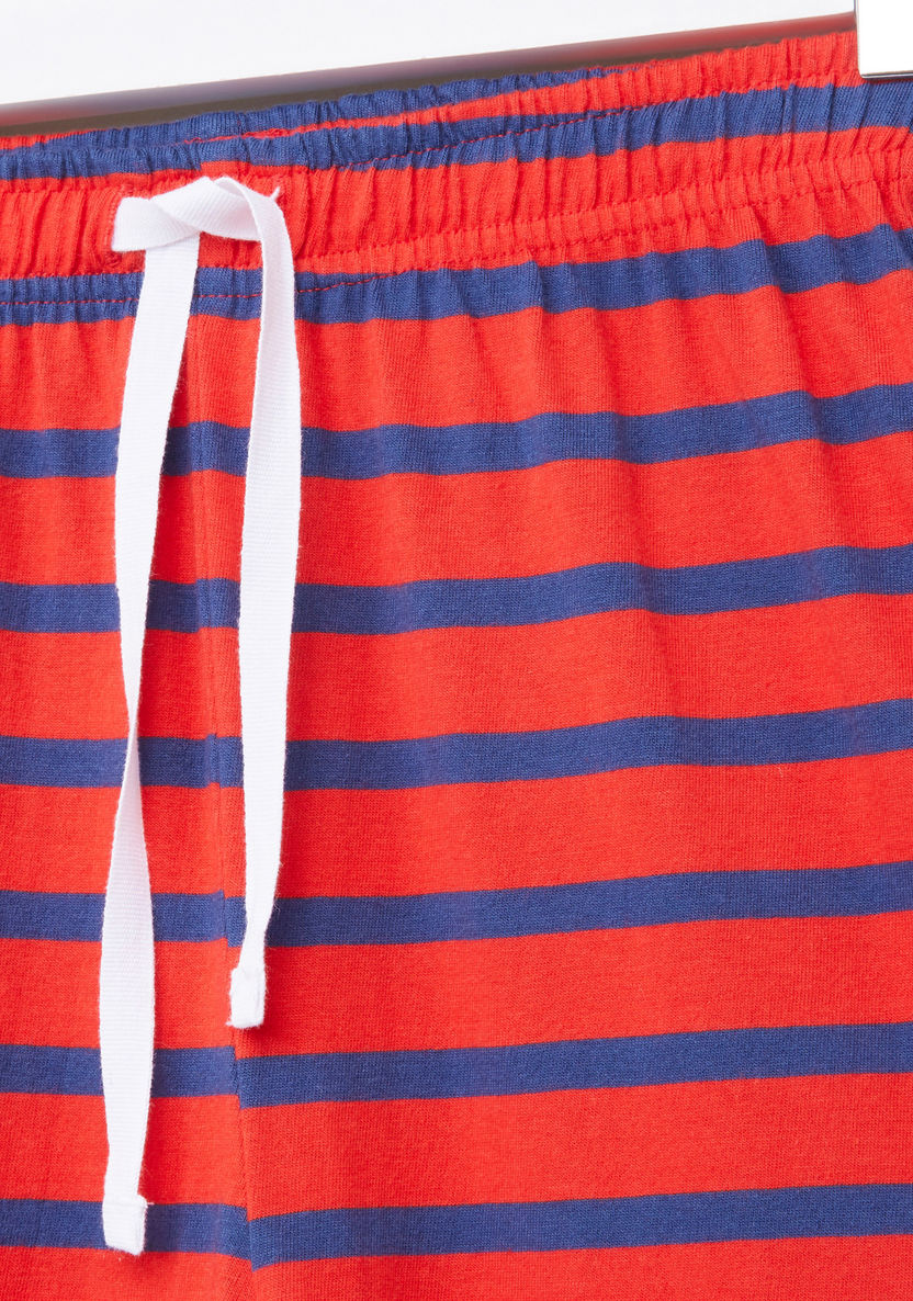 Juniors Striped T-shirt with Jog Pants-Clothes Sets-image-5