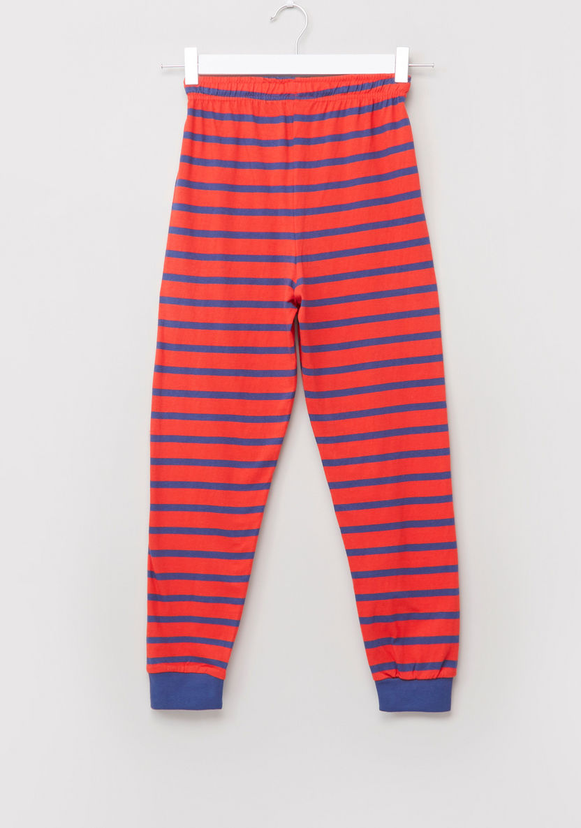 Juniors Striped T-shirt with Jog Pants-Clothes Sets-image-6